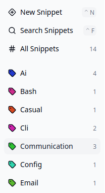 Tag-based organization