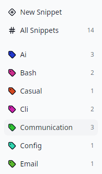 Tag-based organization